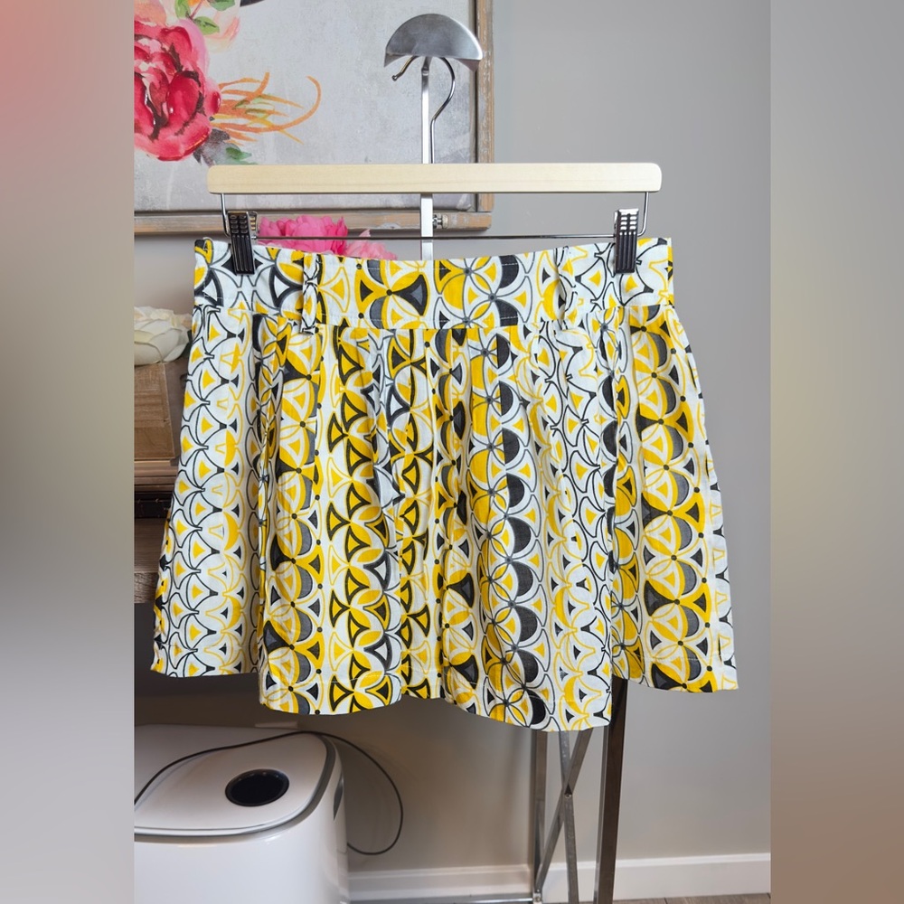 Geometric Yellow and Black Skirt